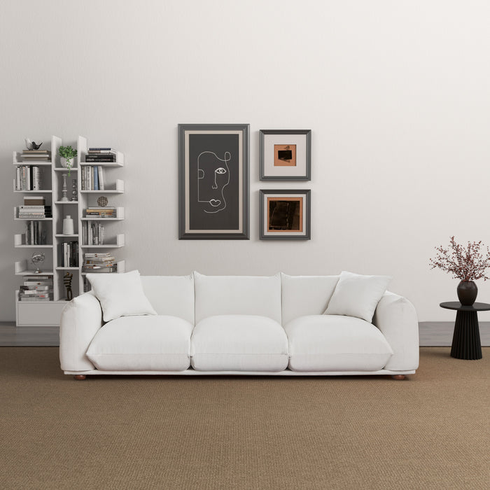 Kely Boho Chic Boucle Sofa – in room setting