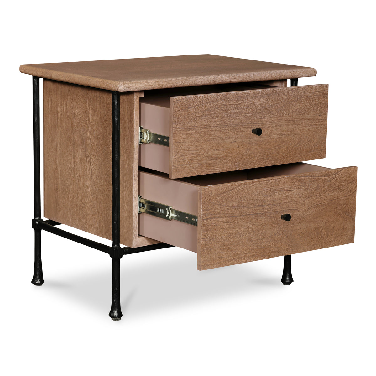 Rene Nightstand – 26" Acacia Wood Nightstand (2)