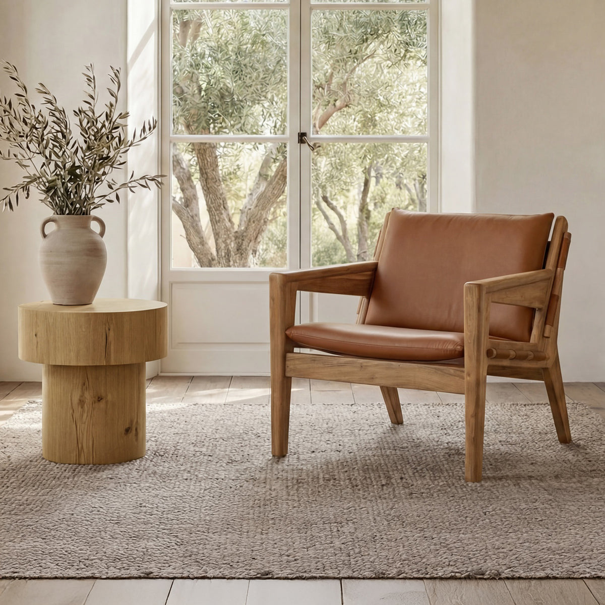 Baker Accent Chair – 29" Leather Accent Chair (2)