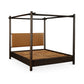 Devin Canopy Bed – 72.5" Queen and 88.5" King Leather and Acacia Bed (4)