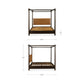 Devin Canopy Bed – 72.5" Queen and 88.5" King Leather and Acacia Bed (26)