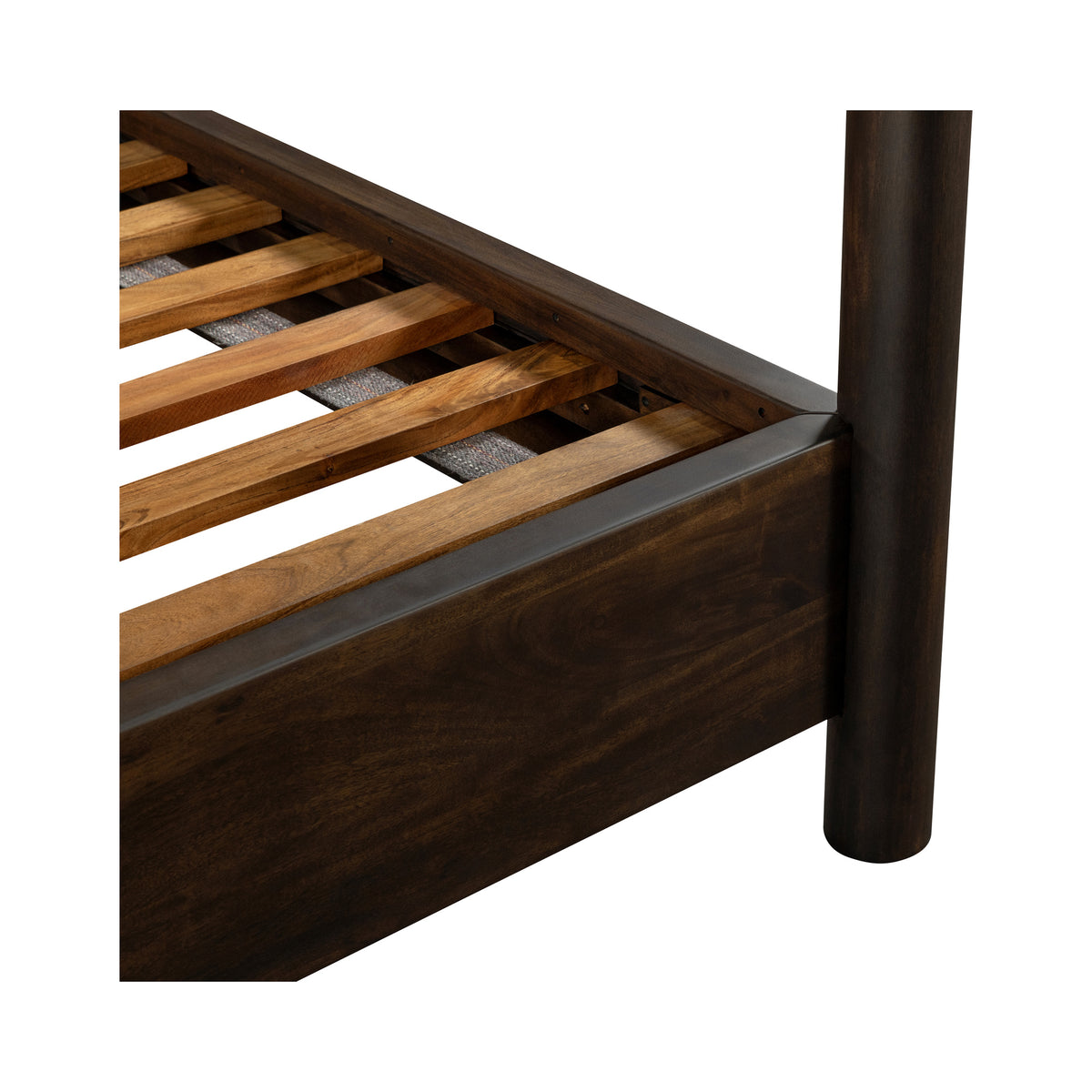 Devin Canopy Bed – 72.5" Queen and 88.5" King Leather and Acacia Bed (23)
