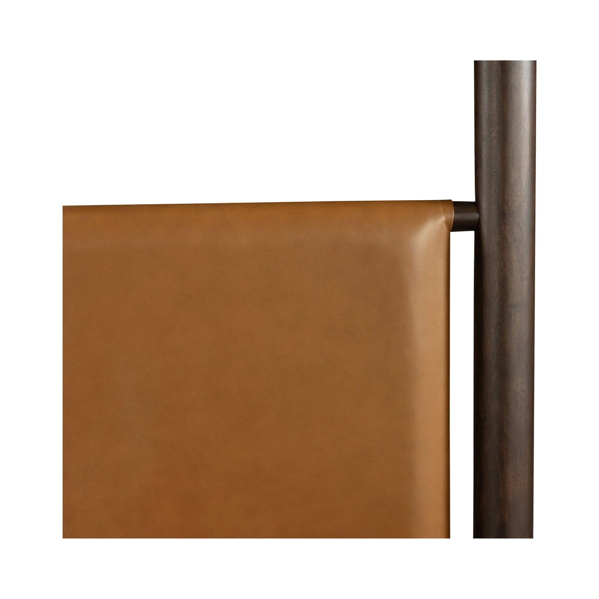 Devin Canopy Bed – 72.5" Queen and 88.5" King Leather and Acacia Bed (21)
