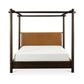 Devin Canopy Bed – 72.5" Queen and 88.5" King Leather and Acacia Bed (14)