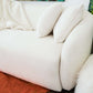 Linden Modern Ivory Boucle Curvy Sofa 85"