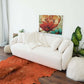 Linden Modern Ivory Boucle Curvy Sofa 85"