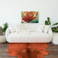 Linden Modern Ivory Boucle Curvy Sofa 85"