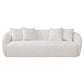 Linden Modern Ivory Boucle Curvy Sofa 85"