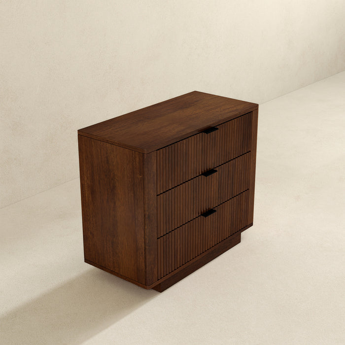 Lola Styled Solid Wood Walnut Nightstand 31" (2 or 3 Drawers)