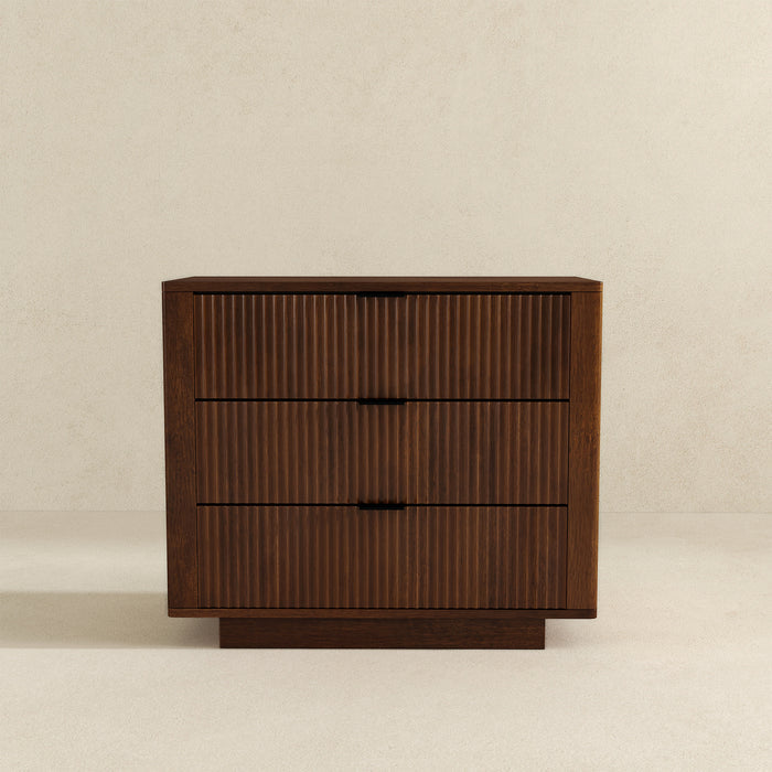 Lola Styled Solid Wood Walnut Nightstand 31" (2 or 3 Drawers)