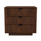 Mesita de noche Lola Mid-Century moderna de nogal, estilo atemporal y almacenamiento para su dormitorio 