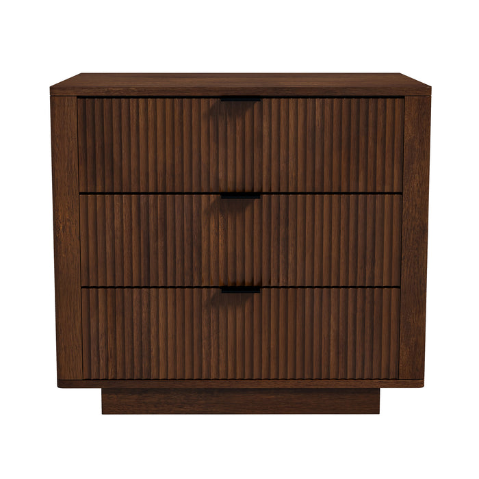Lola Styled Solid Wood Walnut Nightstand 31" (2 or 3 Drawers)