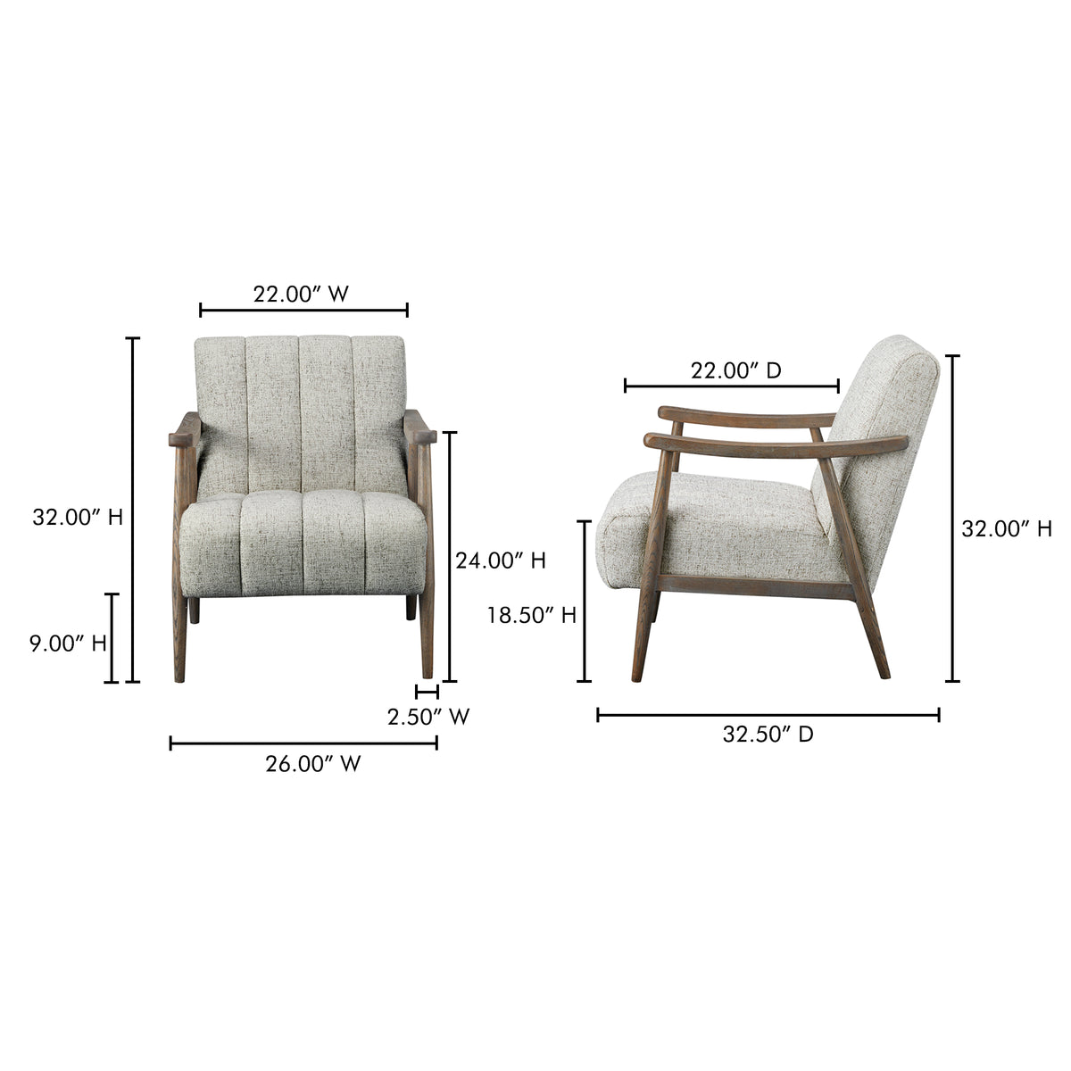 Aster Accent Chair – 26" Upholstered Accent Chair (3)