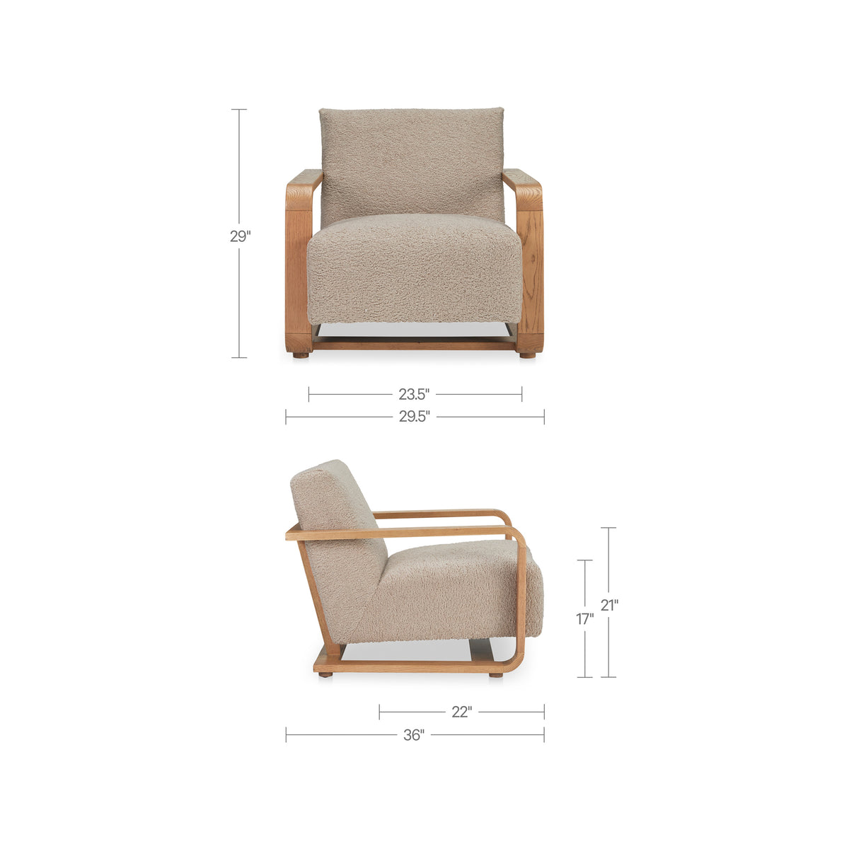 Eckersley Lounge Chair – 29.5" Upholstered Lounge Chair (2 Colors) (9)