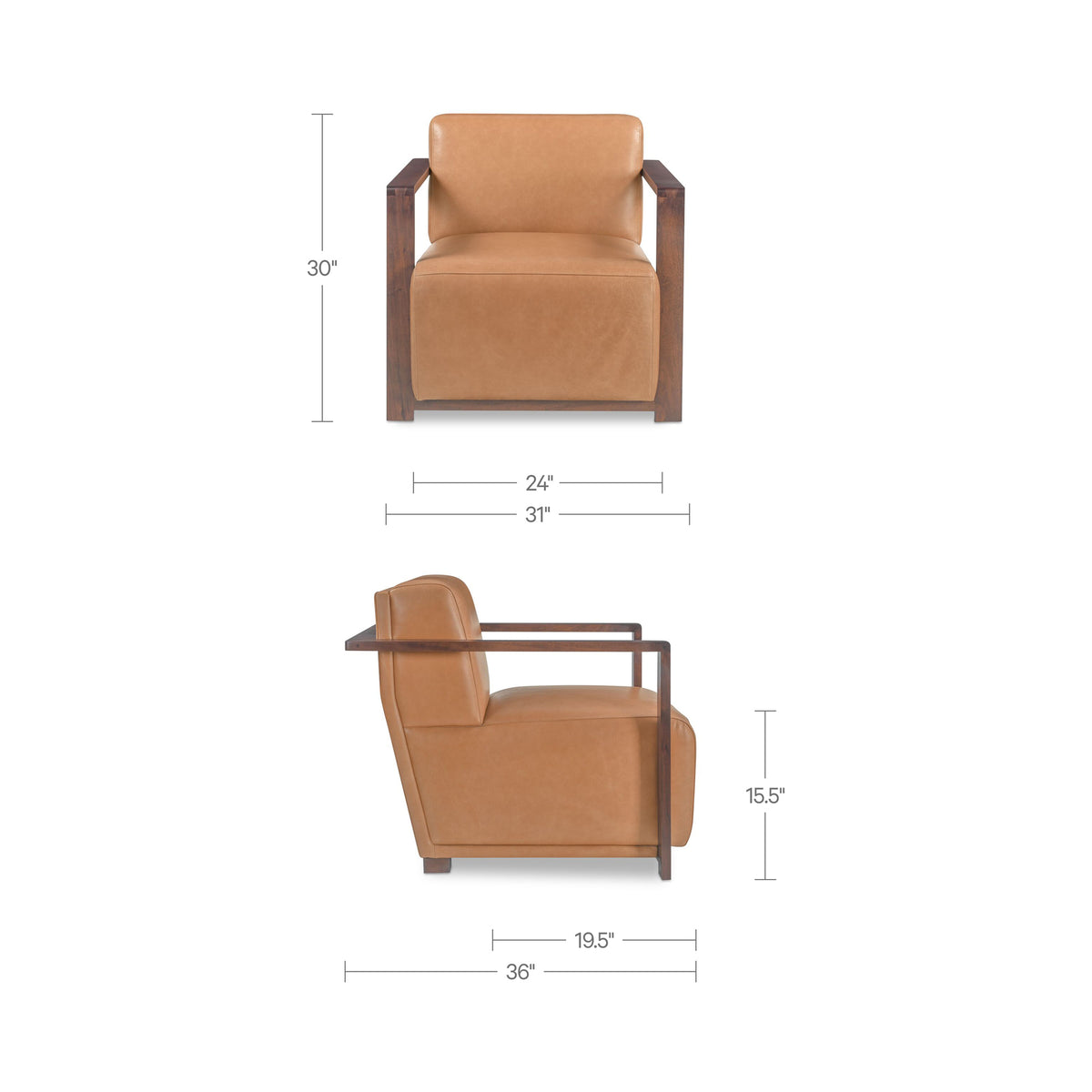 Barnes Accent Chair – 31" Leather Accent Chair (2 Colors) (6)