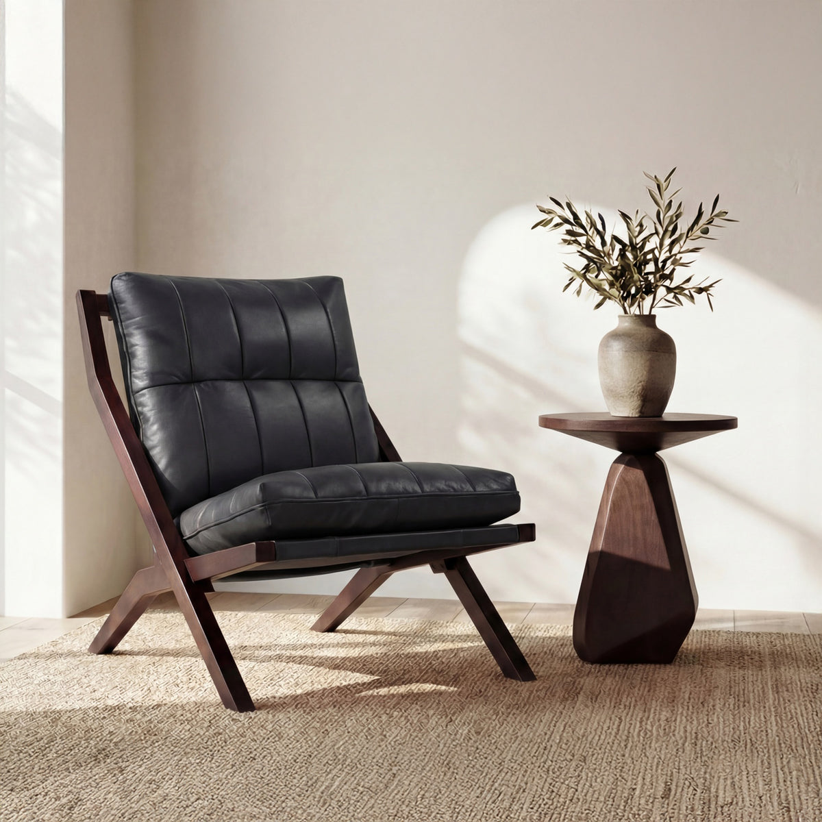 Preston Accent Chair – 26" Leather Accent Chair (2 Colors) (3)