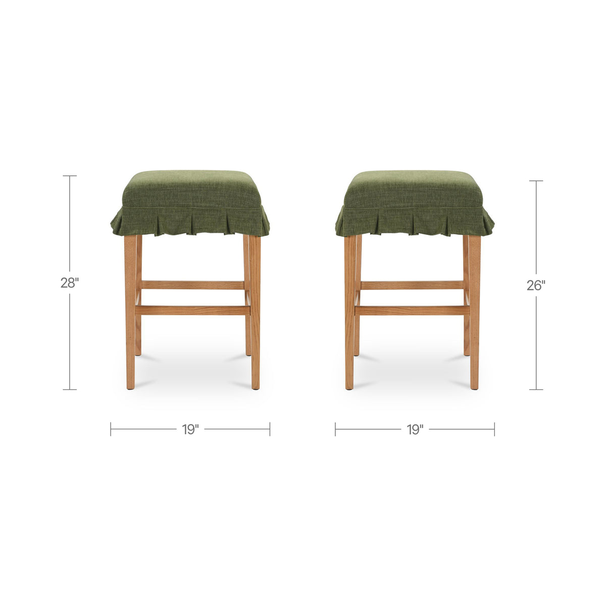 Anna Counter Stool – 19" Upholstered Counter Stool (8)