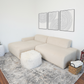 Mar Modern Corduroy Sectional Chaise Sofa 102" (3 Colors)