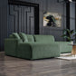 Mar Modern Corduroy Sectional Chaise Sofa 102" (3 Colors)