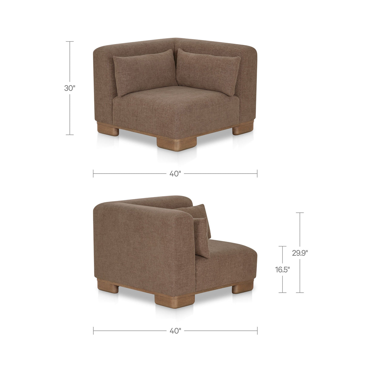 June Corner Chair – 40" Upholstered Corner Chair (2 Colors) (22)
