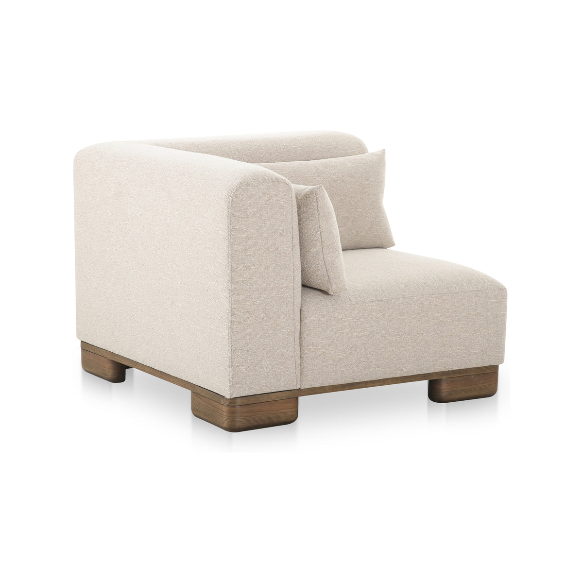 June Corner Chair – 40" Upholstered Corner Chair (2 Colors) (2)