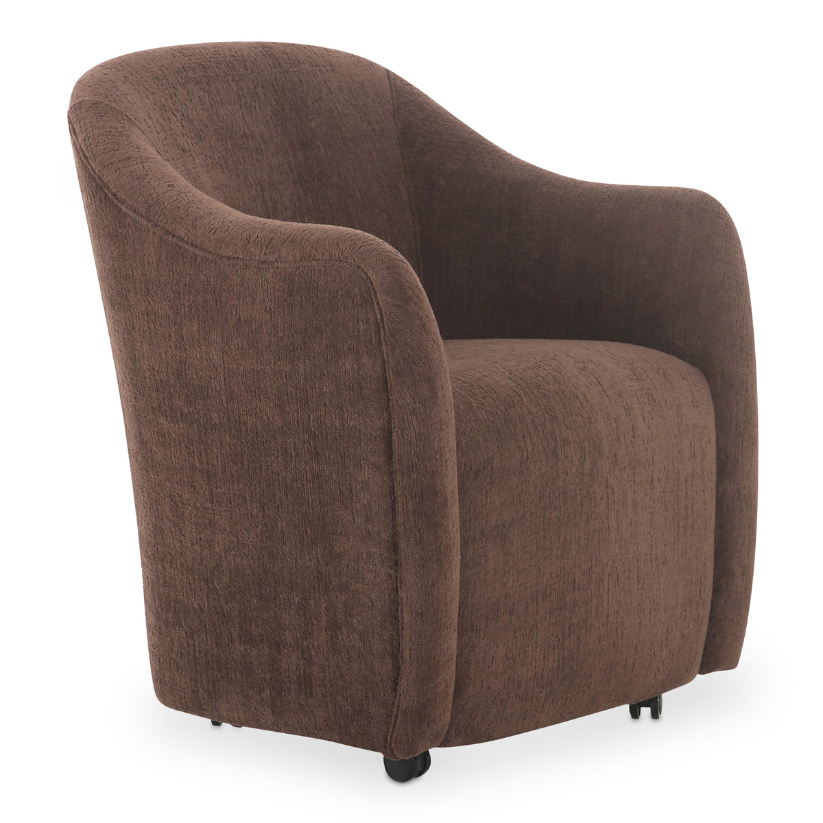 Drava Rolling Dining Chair – 26" Upholstered Dining Chair (2 Colors) (2)