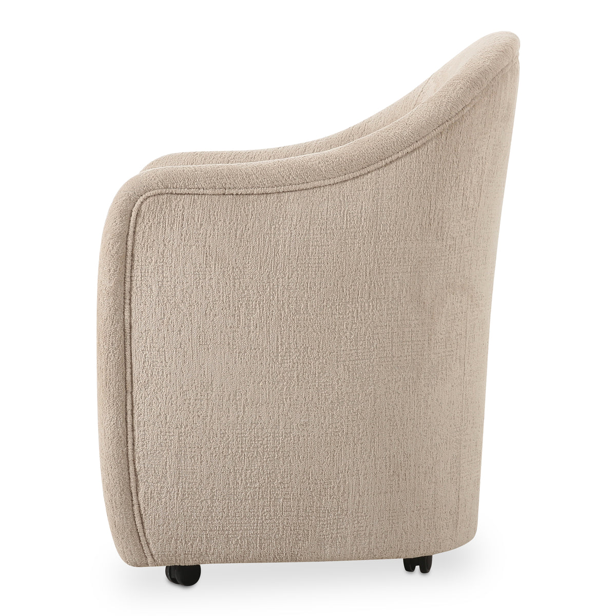 Drava Rolling Dining Chair – 26" Upholstered Dining Chair (2 Colors) (13)