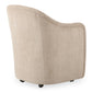Drava Rolling Dining Chair – 26" Upholstered Dining Chair (2 Colors) (12)