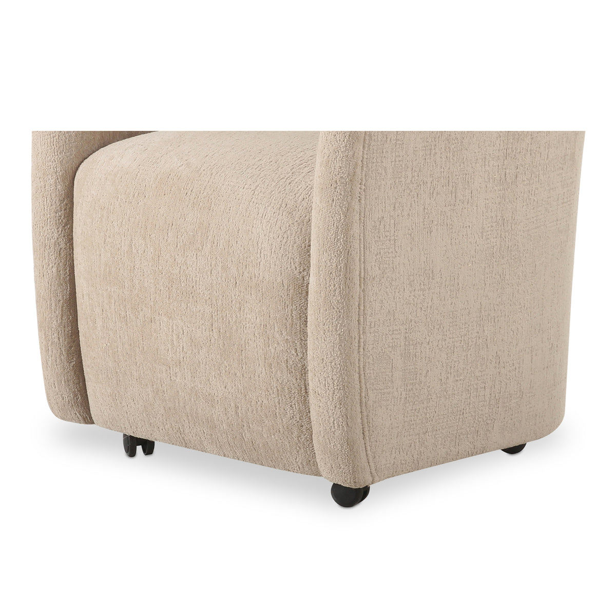 Drava Rolling Dining Chair – 26" Upholstered Dining Chair (2 Colors) (17)