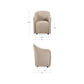 Drava Rolling Dining Chair – 26" Upholstered Dining Chair (2 Colors) (22)