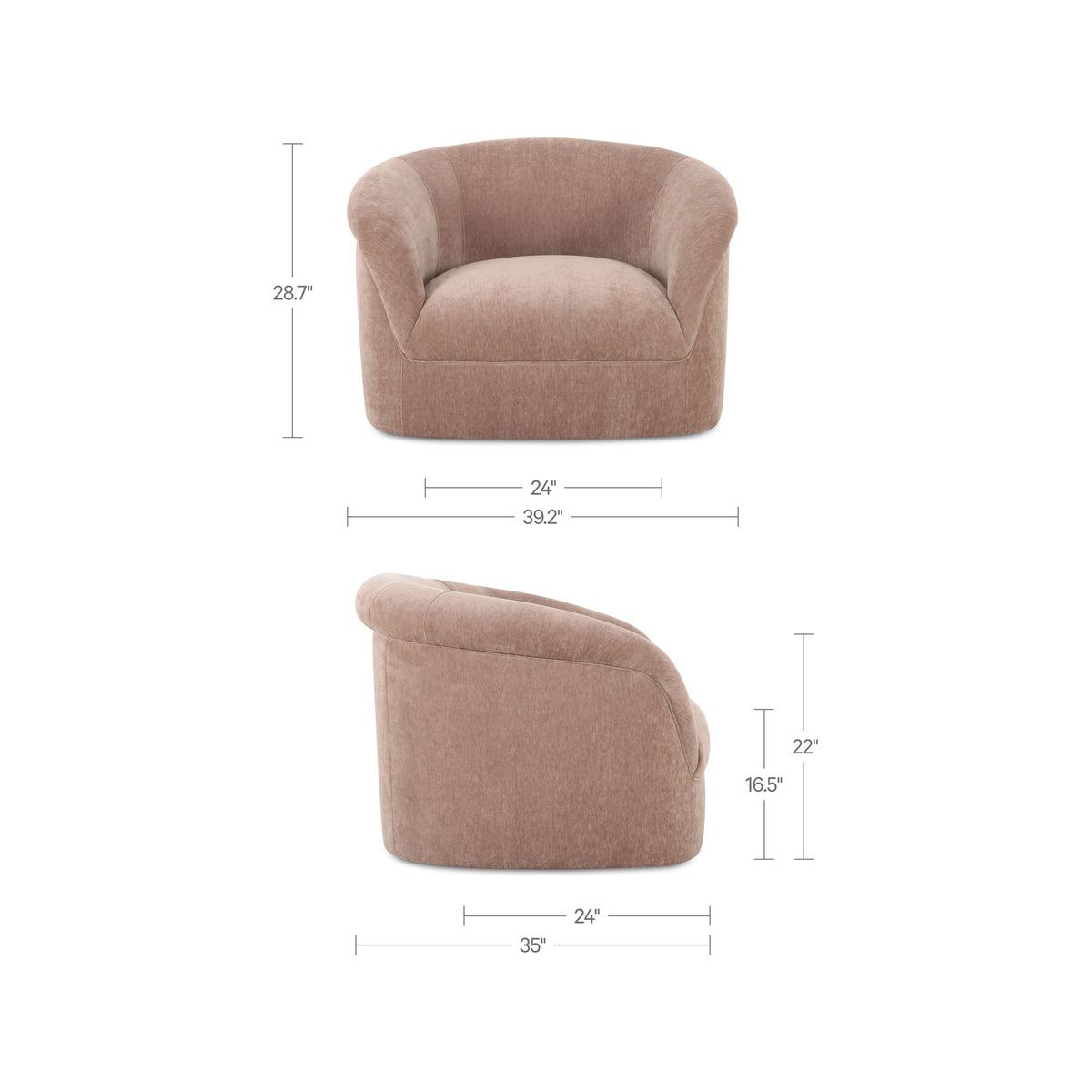 Thora Lounge Chair – 39.25" Upholstered Lounge Chair (3 Colors) (11)