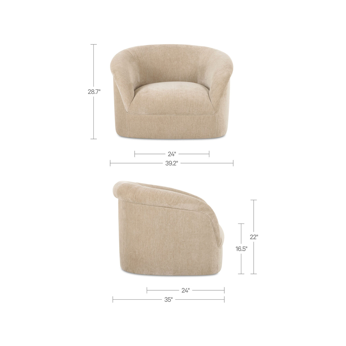 Thora Lounge Chair – 39.25" Upholstered Lounge Chair (3 Colors) (13)