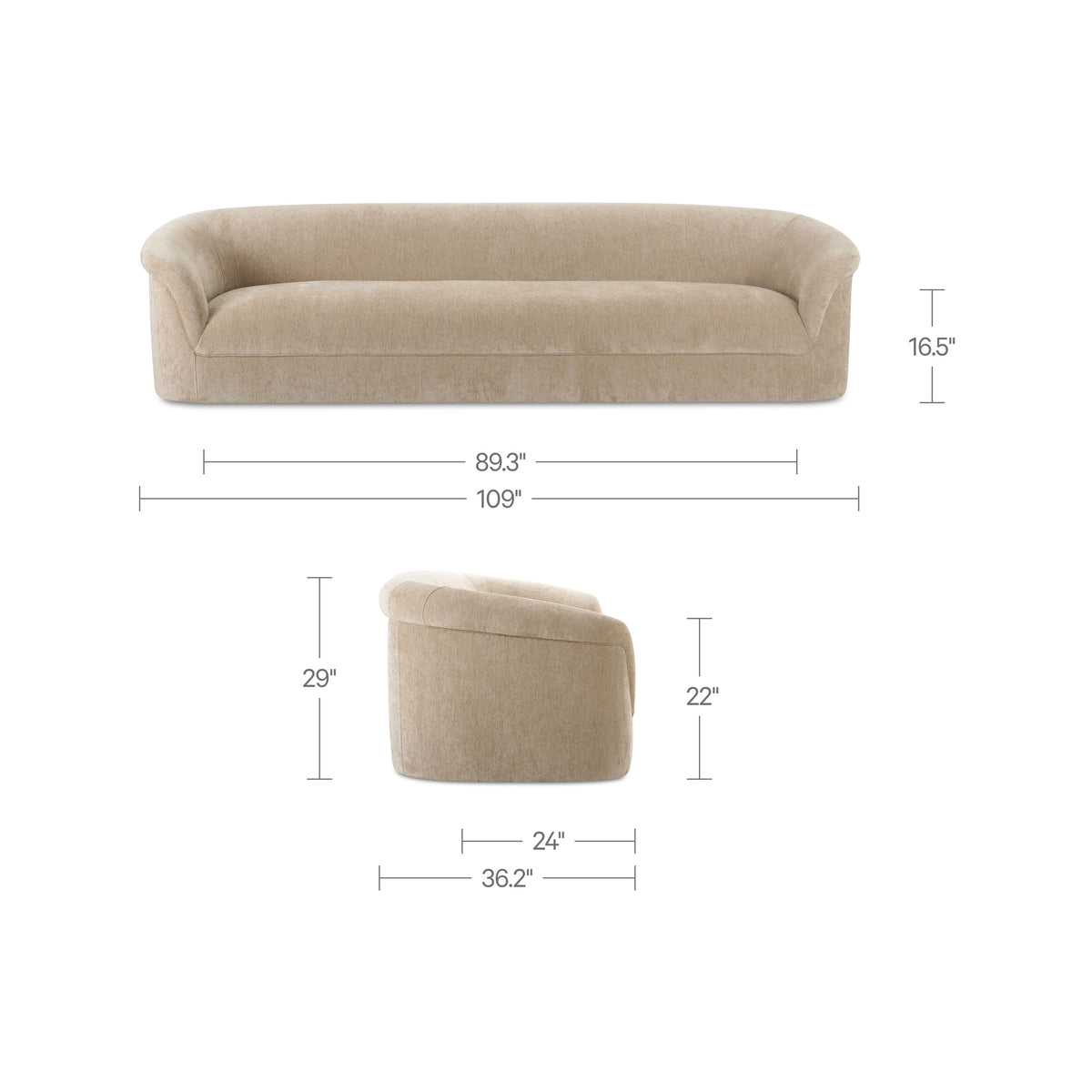Thora Sofa – 109" Upholstered Sofa (3 Colors) (10)