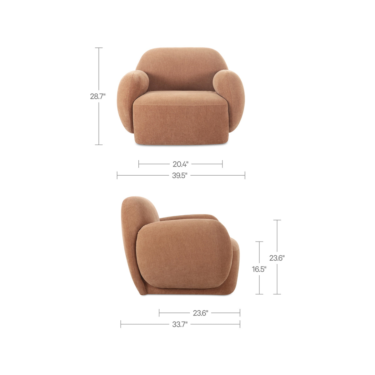 Hazel Lounge Chair – 39.5" Upholstered Lounge Chair (3 Colors) (9)