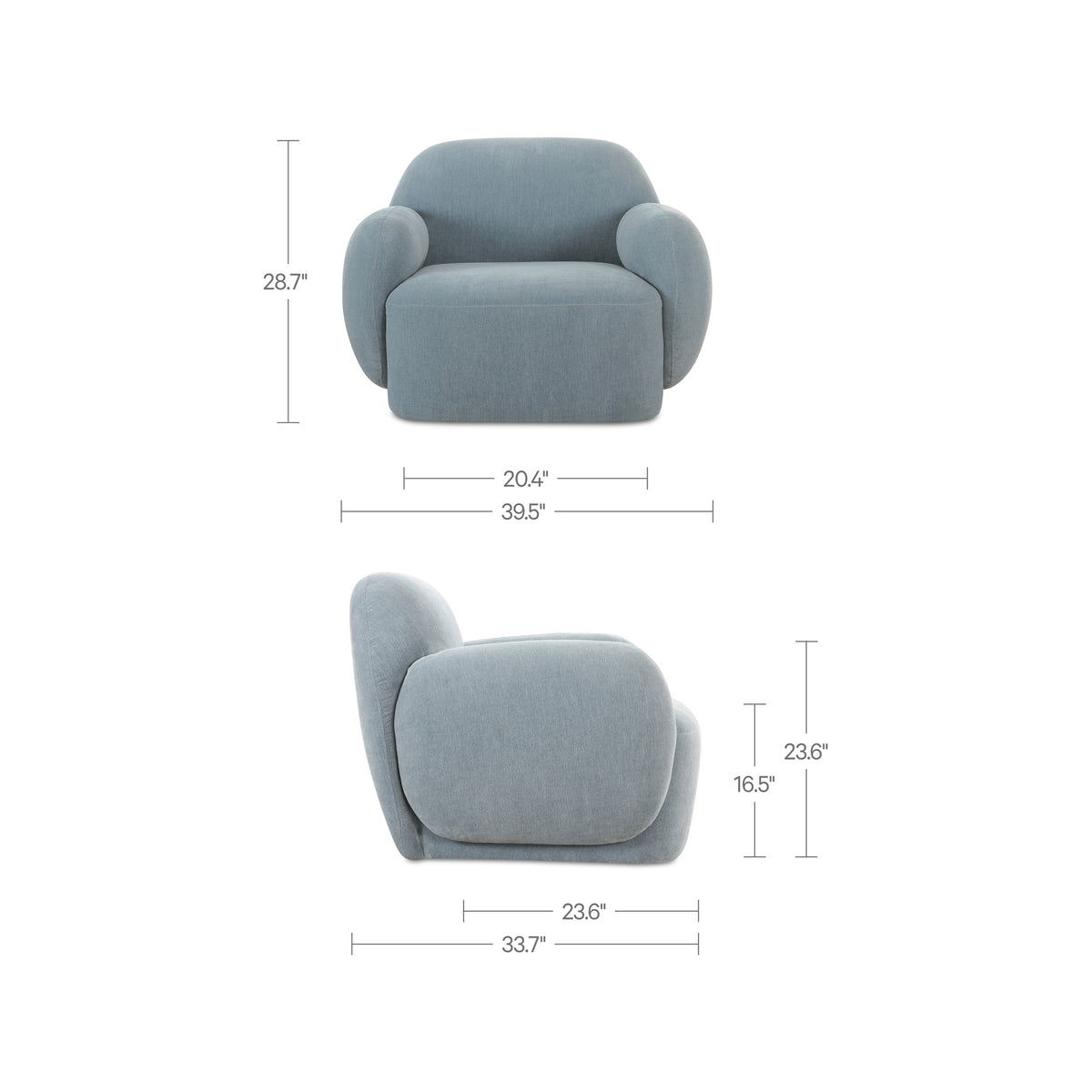 Hazel Lounge Chair – 39.5" Upholstered Lounge Chair (3 Colors) (11)