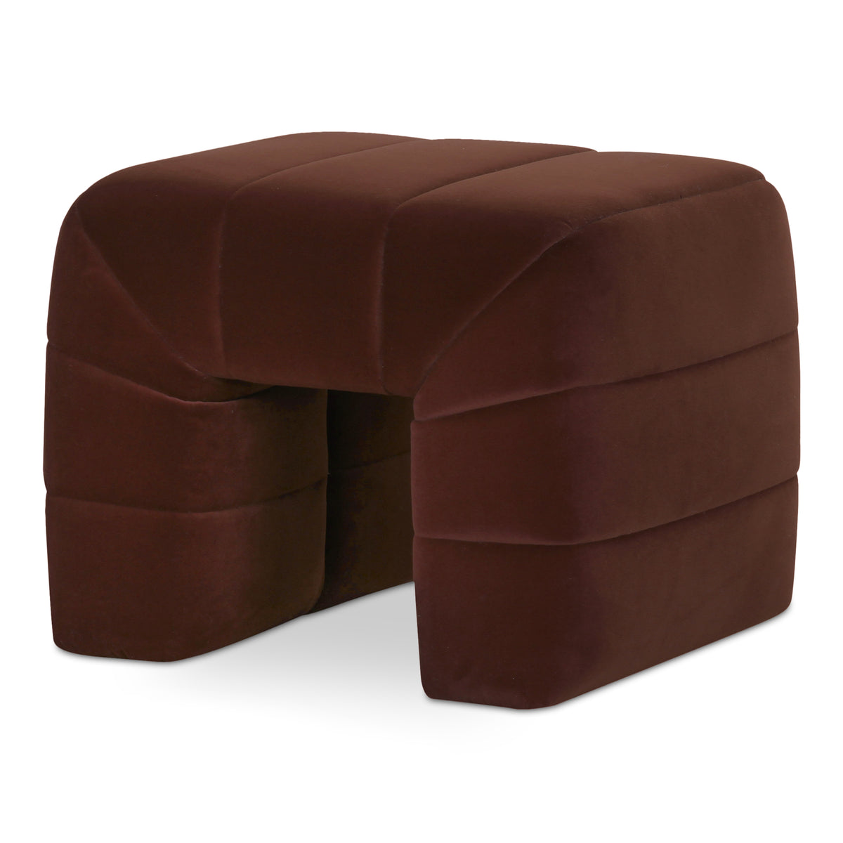 Verity Stool – 23" Channel-Detailed Upholstered Stool (2 Colors) (10)