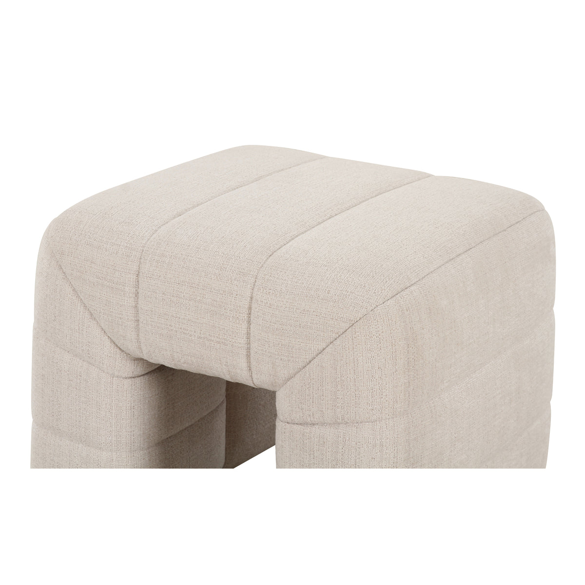 Verity Stool – 23" Channel-Detailed Upholstered Stool (2 Colors) (4)
