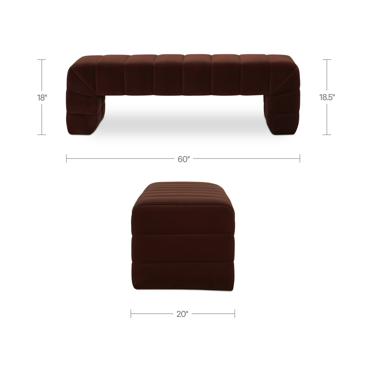 Verity Bench – 60" Channel-Detailed Upholstered Bench (2 Colors) (15)