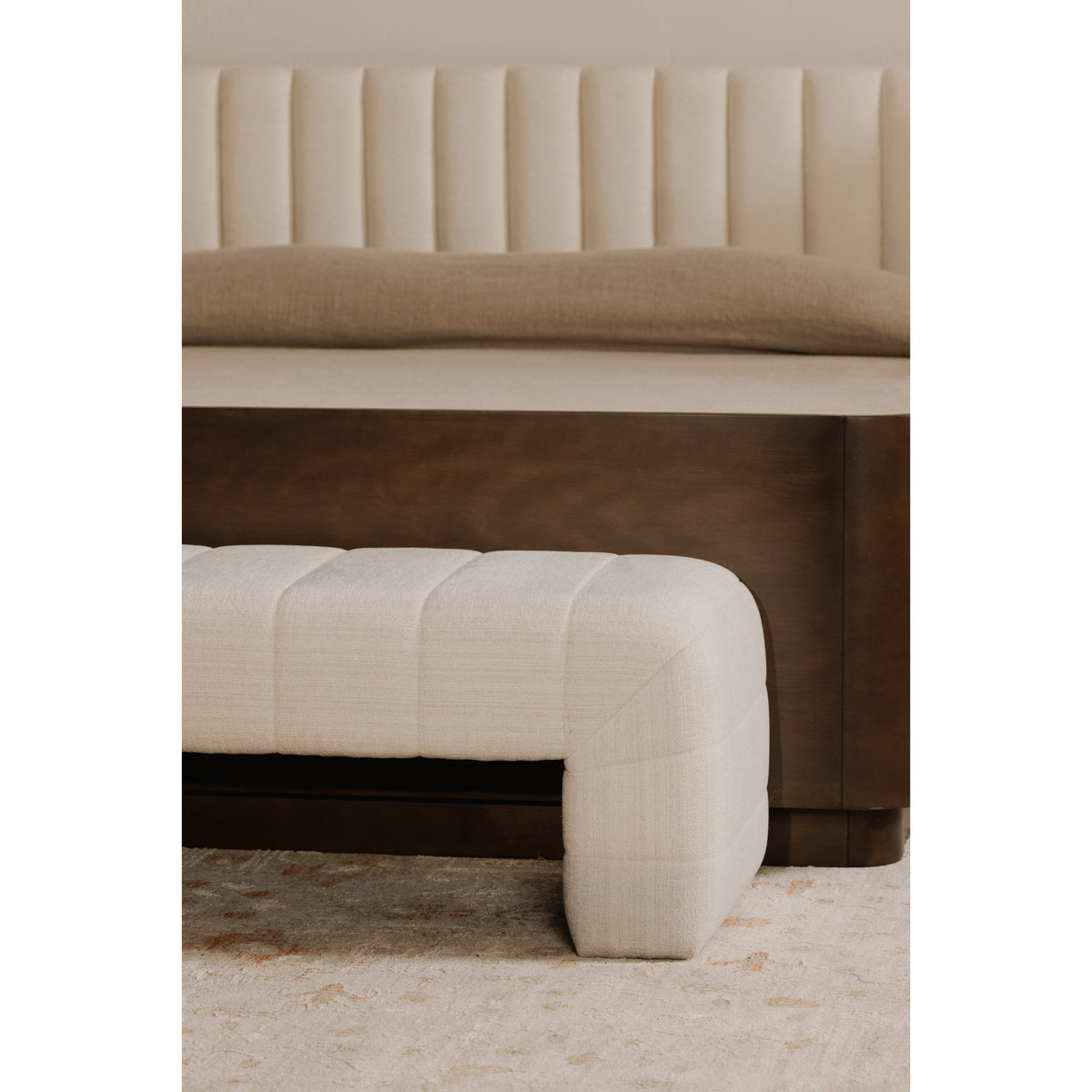 Verity Bench – 60" Channel-Detailed Upholstered Bench (2 Colors) (5)