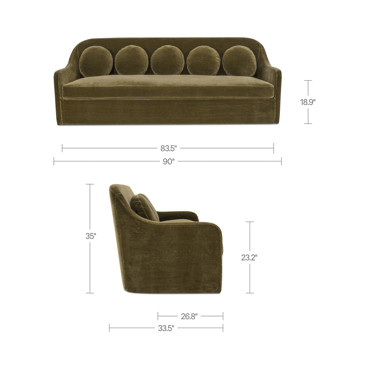 Rialto Sofa – 90" Upholstered Sofa (6)