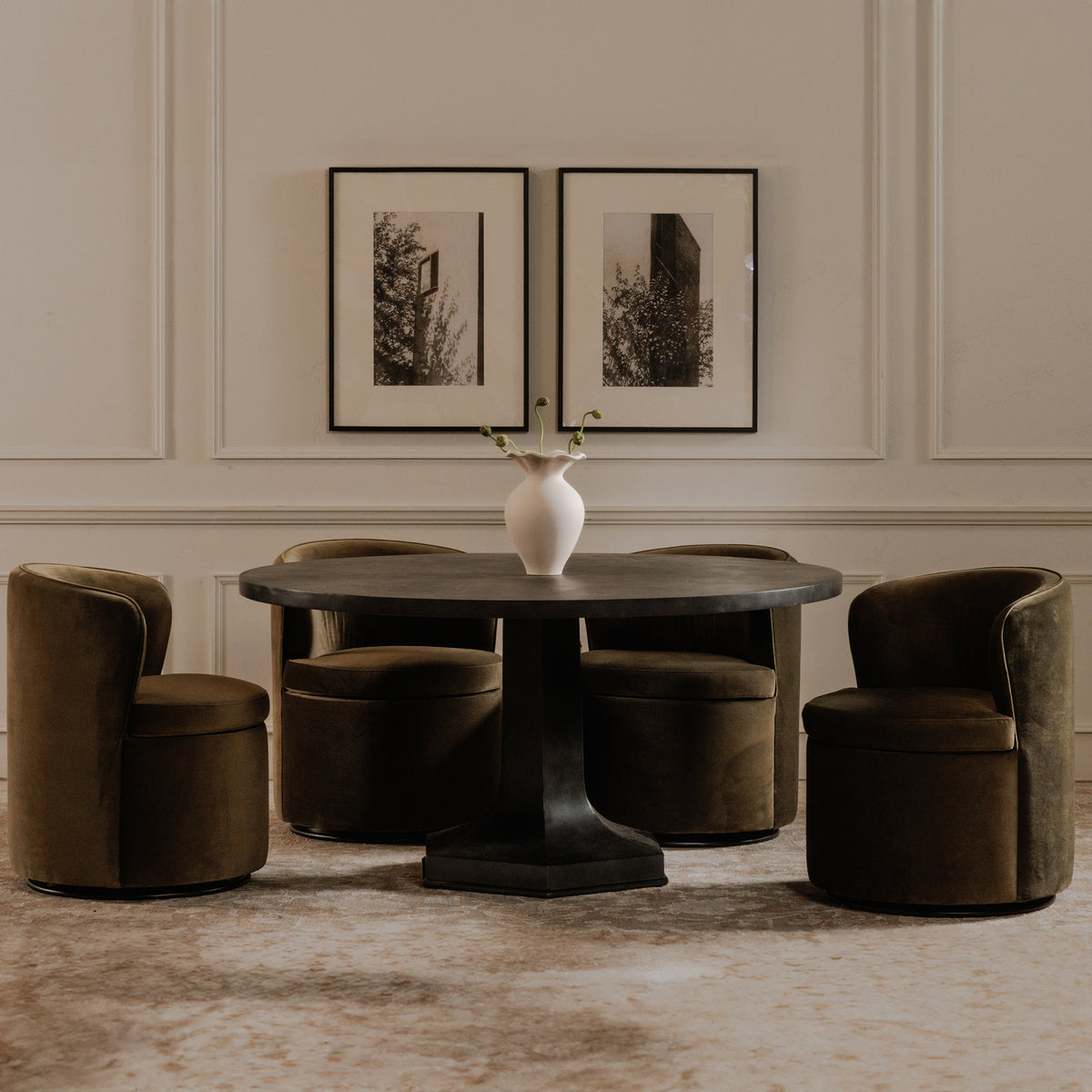 Dane Swivel Dining Chair – 25.6" Upholstered Dining Chair (3 Colors) (9)