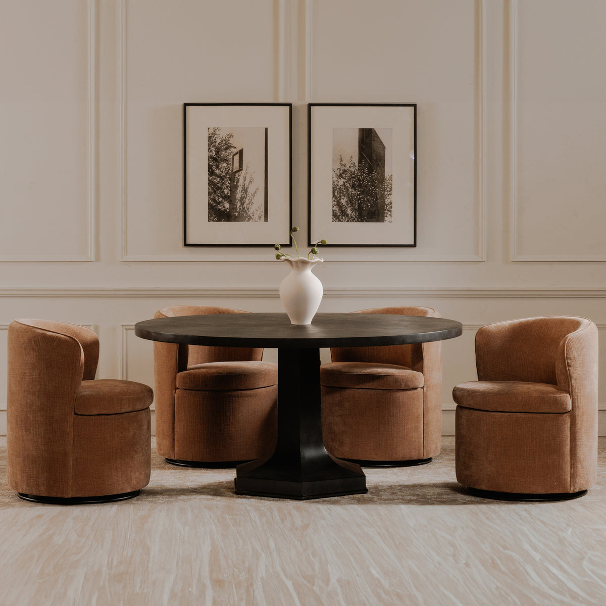 Dane Swivel Dining Chair – 25.6" Upholstered Dining Chair (3 Colors) (19)