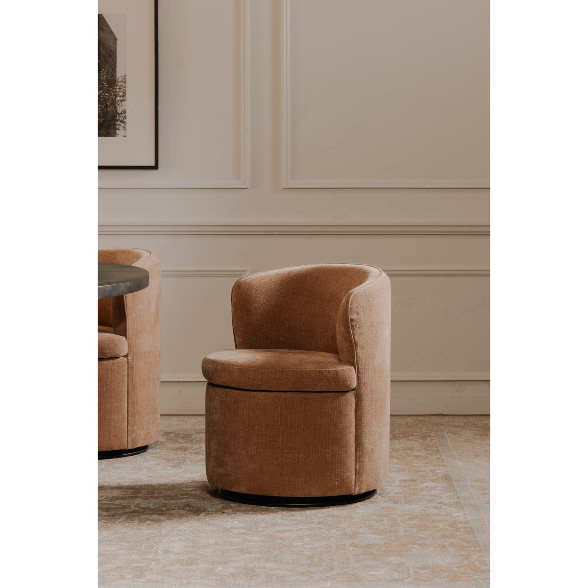 Dane Swivel Dining Chair – 25.6" Upholstered Dining Chair (3 Colors) (18)