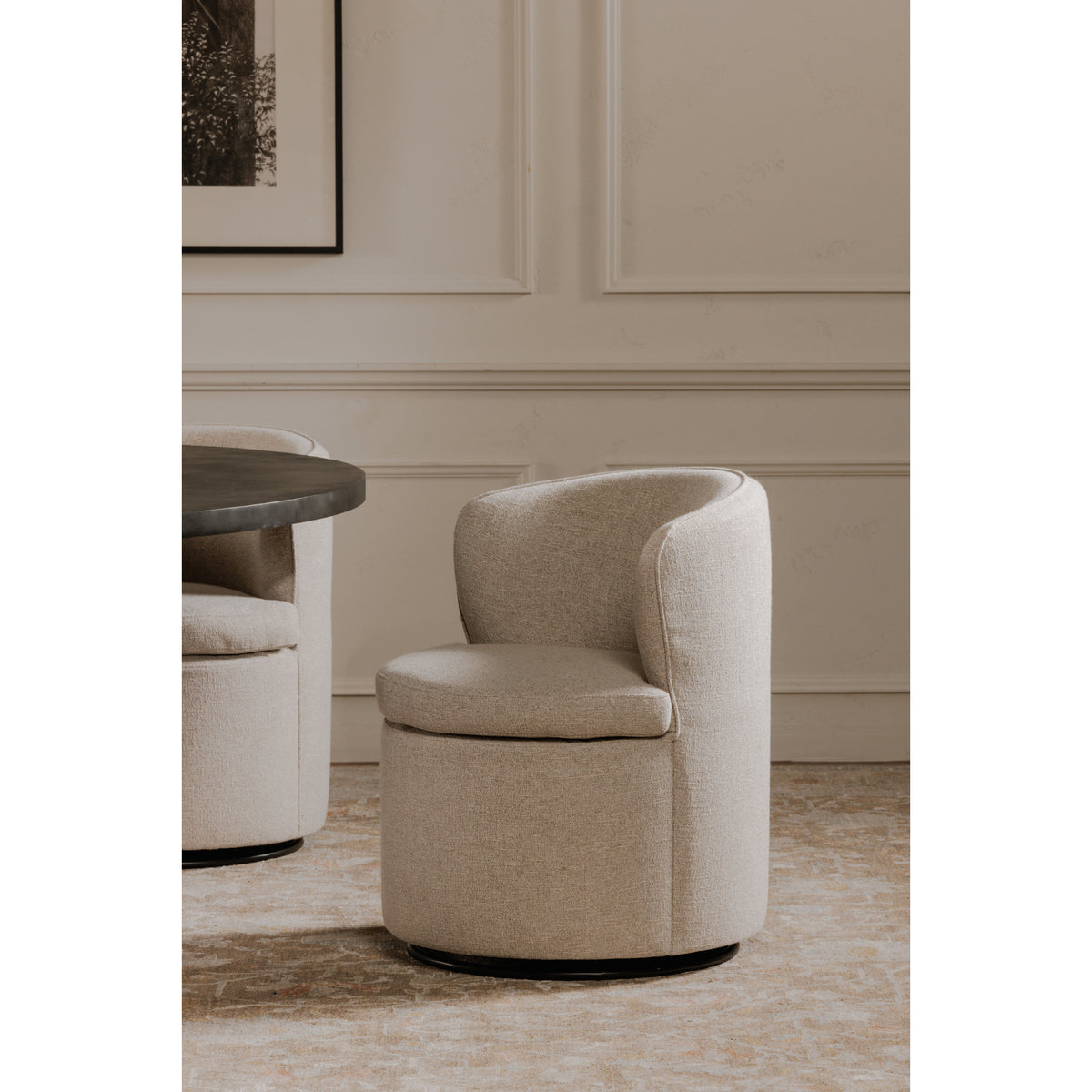 Dane Swivel Dining Chair – 25.6" Upholstered Dining Chair (3 Colors) (28)