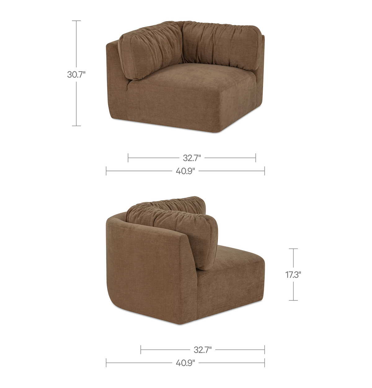 Matina Corner Chair – 40.9" Upholstered Modular Corner Chair (2 Colors) (16)