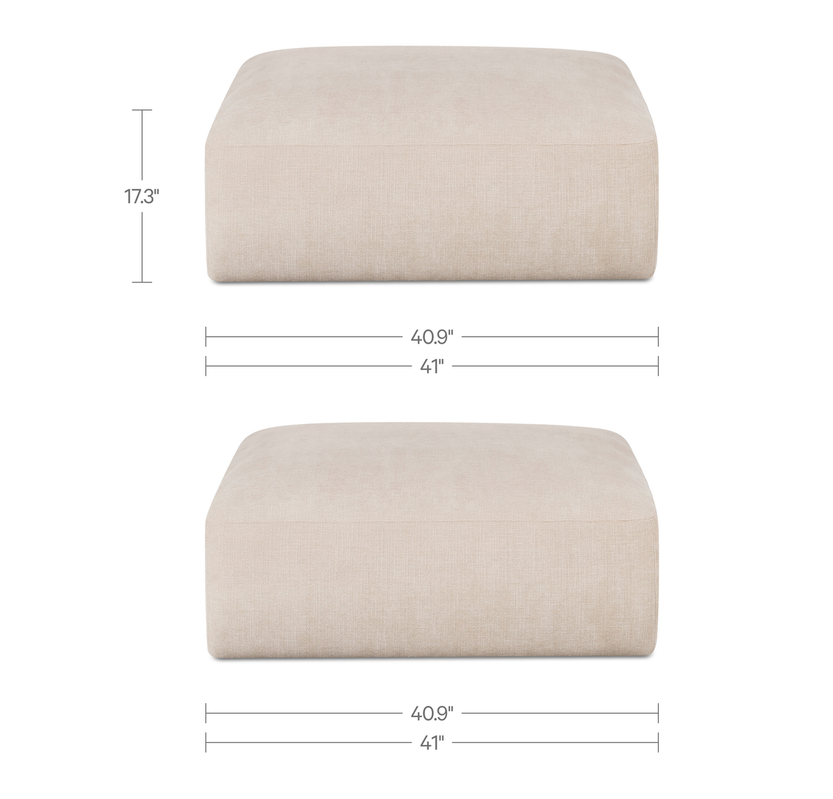 Matina Ottoman – 40.9" Upholstered Modular Ottoman (6)