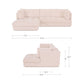 Mischa Sectional – 114.96" Tufted Upholstered Sectional Sofa (2 Colors) (27)