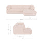 Mischa Sectional – 114.96" Tufted Upholstered Sectional Sofa (2 Colors) (36)