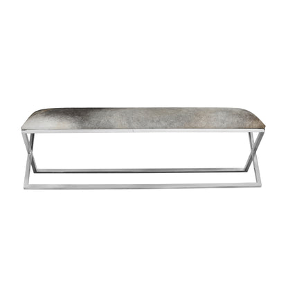 Rossi Bench – 60" Cowhide Leather Bench (1)