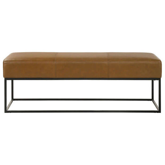 Odessa Genuine Leather Bench 48"